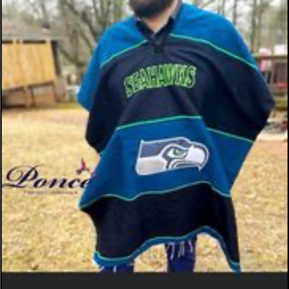 Seahawks poncho